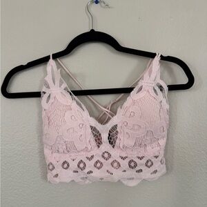 Alya Soft Pink Lace Top